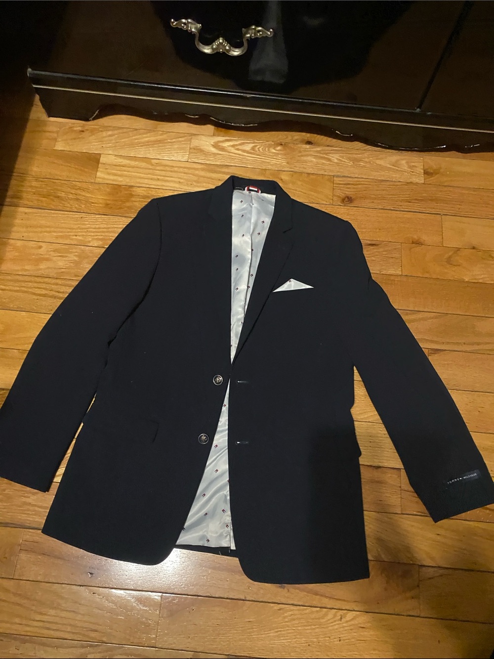 Men's Navy Blazer - Classic Two-Button Suit Jacket